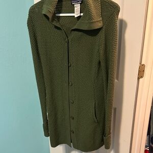 Patagonia Green Button-Up Cardigan